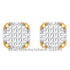 Micro Pave 18K Gold Plated 3D 5A Cubic Zirconia Men Women Cluster Stud Earrings